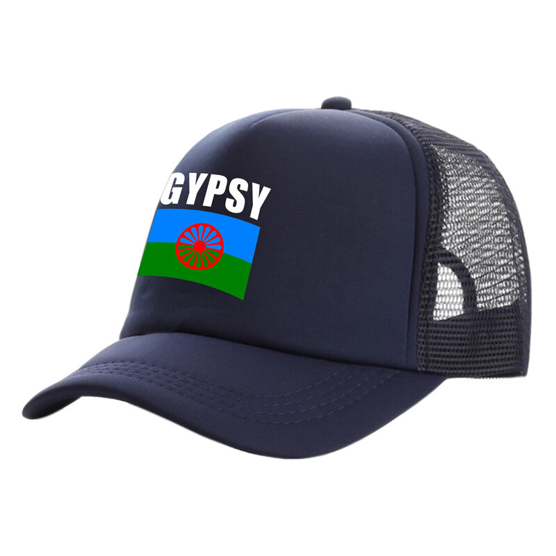 Rom Gypsy Romani Trucker Caps Men Country Flag Hat berretto da Baseball Cool Summer Unisex Mesh Net Caps