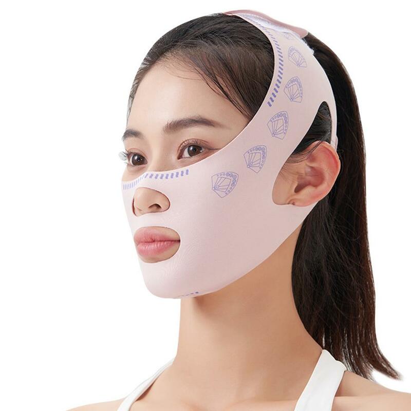 しわ防止フェイスマスク,V字型,頬側,しわ防止包帯