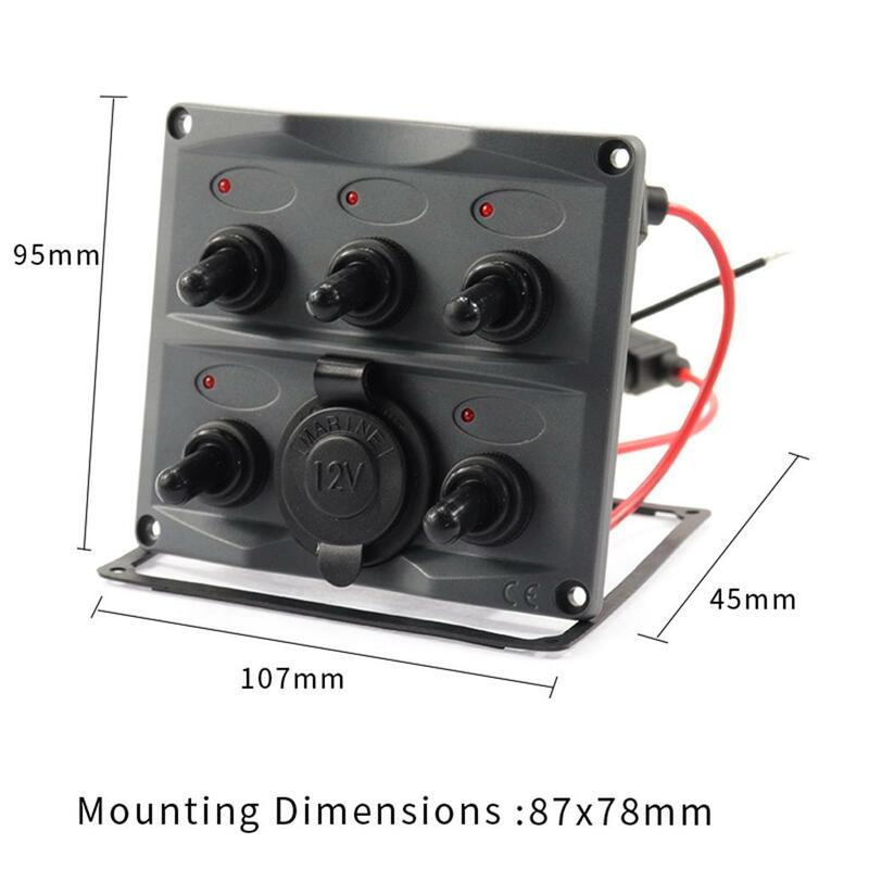 1 element nowoczesnego panelu sterowania 5-Panel przełącznika dźwigniowego z gniazdem