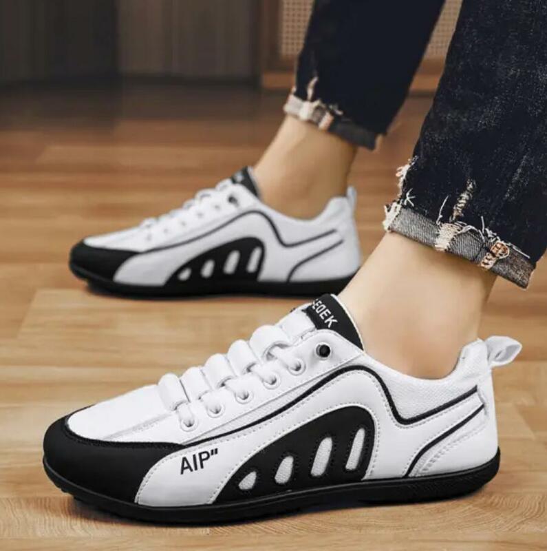 Men Sport Shoes Lightweight Men's Casual Sneakers Breathable Striped Design Running Shoes Non-Slip Comfortable Hombre Trainers