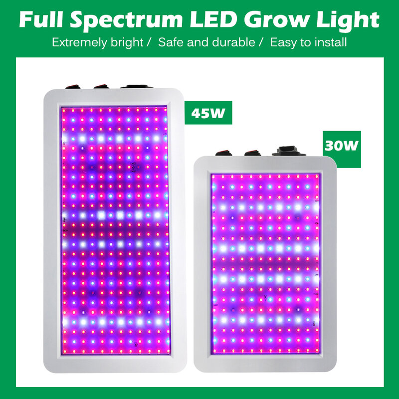 Luz LED de cultivo para invernadero, lámpara de crecimiento de plantas de interior, impermeable, fitolamp de espectro completo, 2 modos de interruptor, 1000W