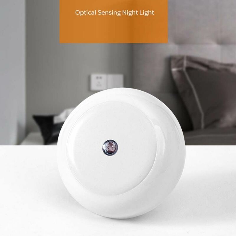 Sensor pintar lampu malam ultra-tipis LED, lampu malam kontrol cahaya induksi pintar lingkaran kecil ruang tamu
