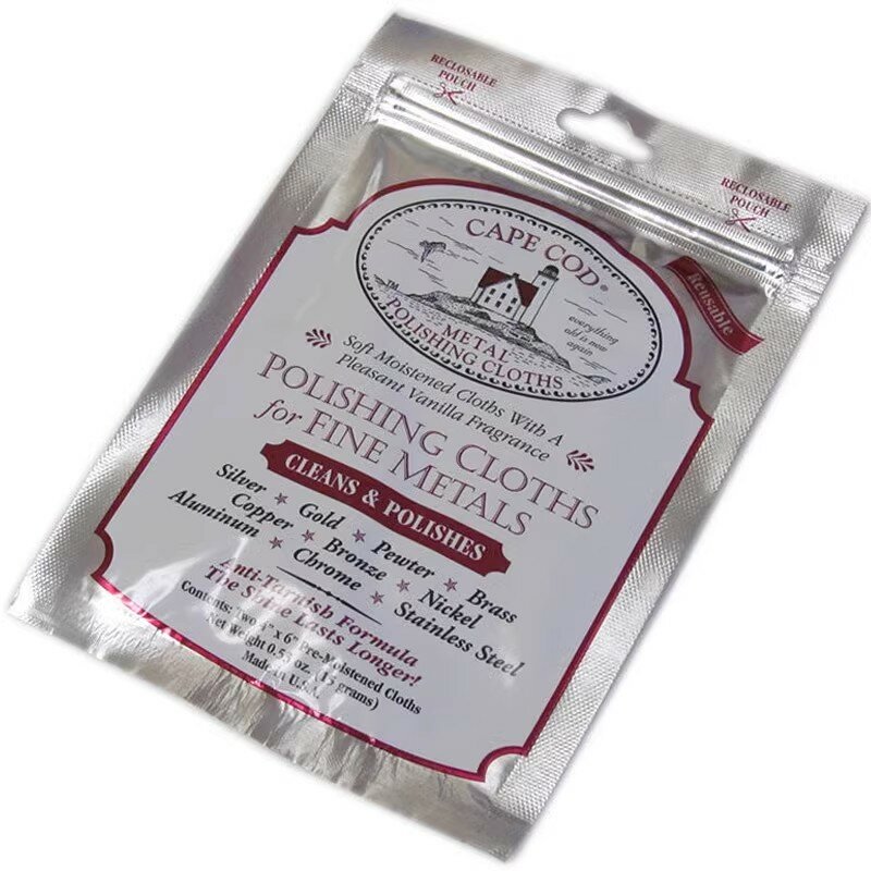 Cape Cod Cleans Polishing Cloths for Fine Mtals - Twin Pack for Jewelry Watch