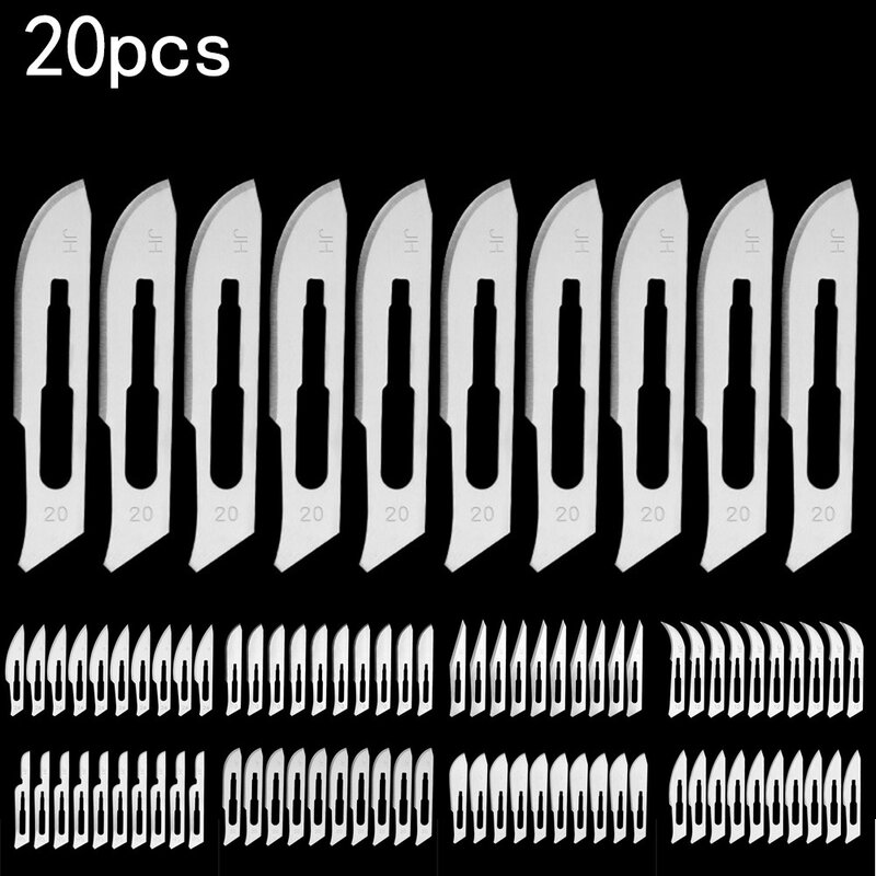 Durable High Quality New Practical Useful Brand New Blades Wood 10#-24# Type 20pcs Blades Engraving Set Silver