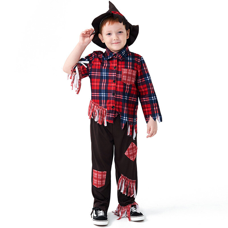 Disfraz de Halloween de Mago para niños y niñas, disfraz de espantapájaros, elegante, 2023