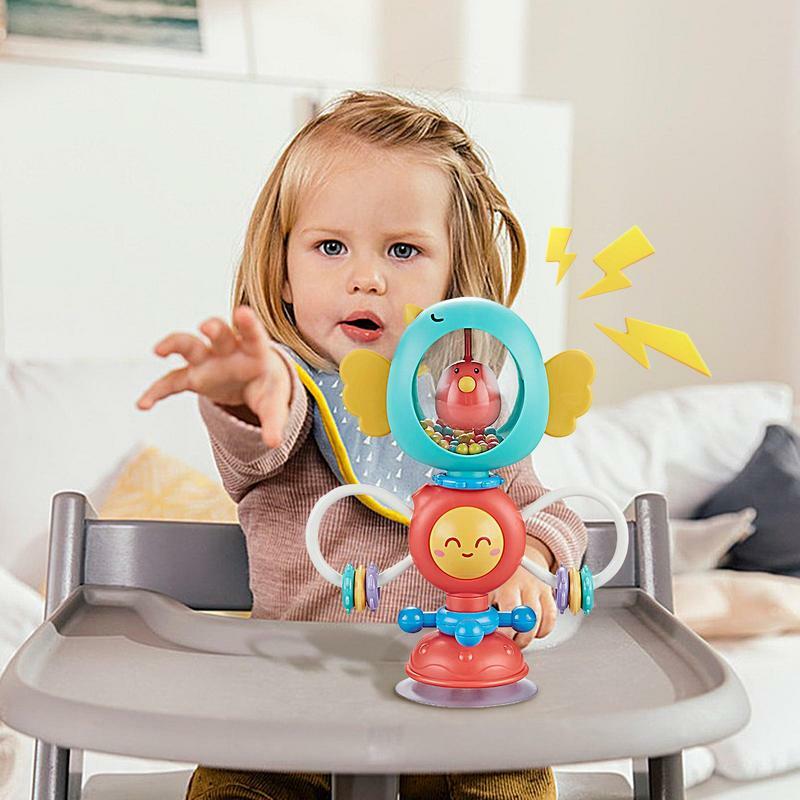 Suction Cup Toys Early Learning Developmental Tray Toy Rattle Toy Sensory Toys Anti stress Toy High Chair Toy for toddler 
