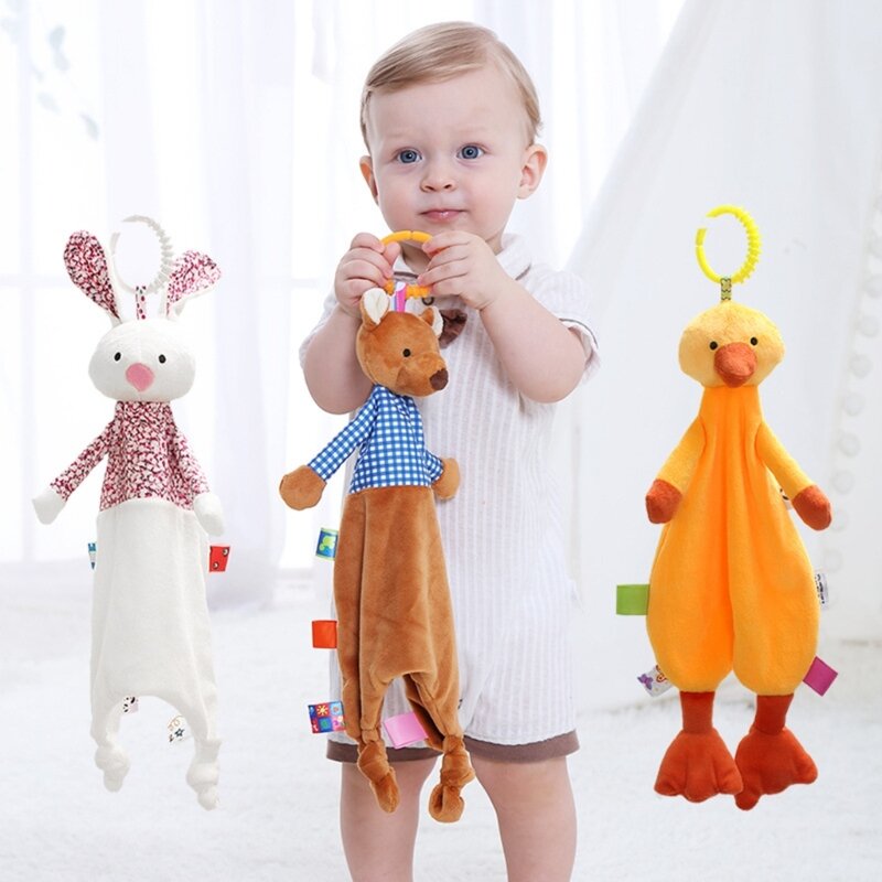 ปลอบโยนของเล่นสำหรับทารกเอาใจผ้าขนหนูสั่นของเล่นตุ๊กตานอนตุ๊กตาสบาย