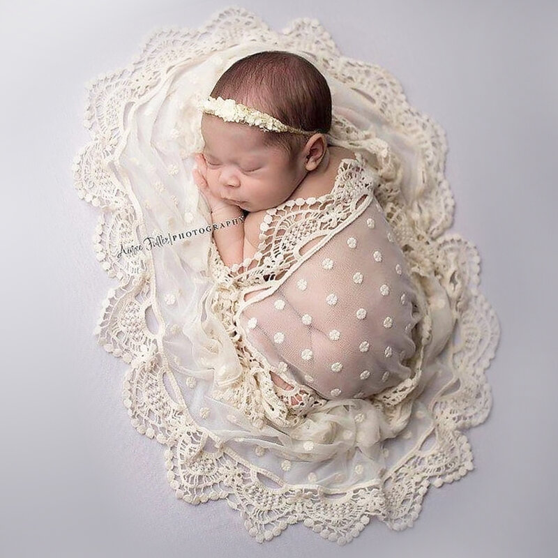 Rekwizyty fotograficzne dla noworodka otulaczek materiał na rekwizyty fotograficzne dla noworodków koronkowe pieluszki dla akcesoria fotograficzne