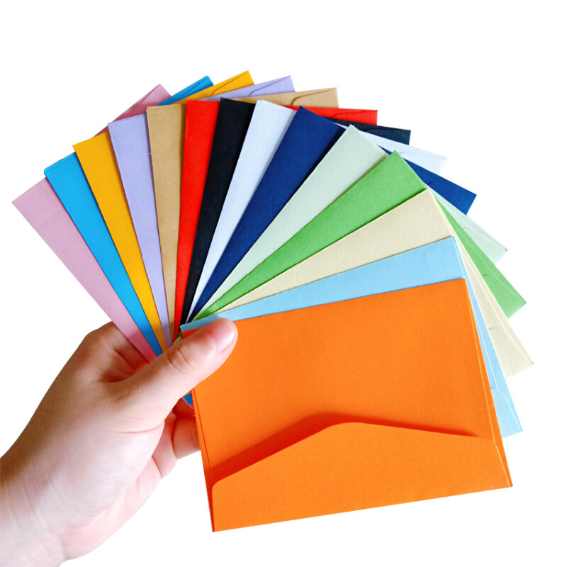 100Pcs 115x80mm Colorful design Mini Invitation gift Envelopes wholesale Handmade diy