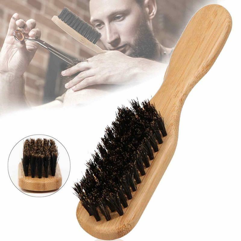 Жесткая щетка для волос в форме кабана, щетка для бороды для мужчин, щетка для бороды и усов с филлостахими пубринами для разпутывания волос в бороде