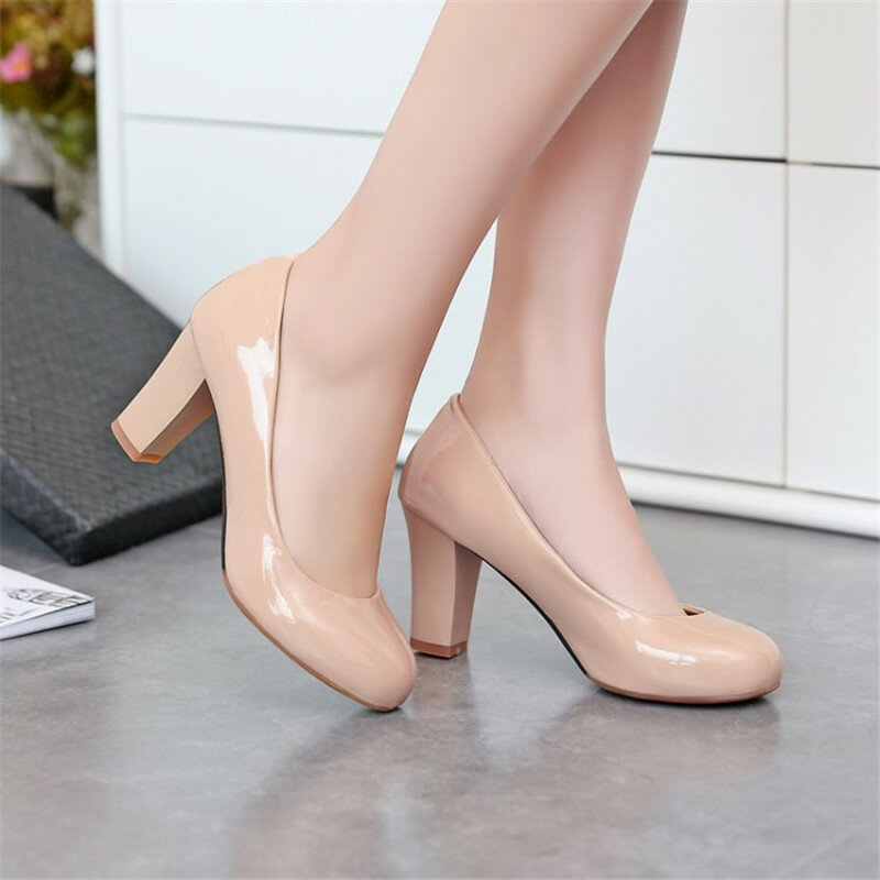 Female Pumps Nude Shallow Mouth Women Shoes Fashion Office Work Wedding Party Shoes Ladies High Heels Woman High Quality 31-47