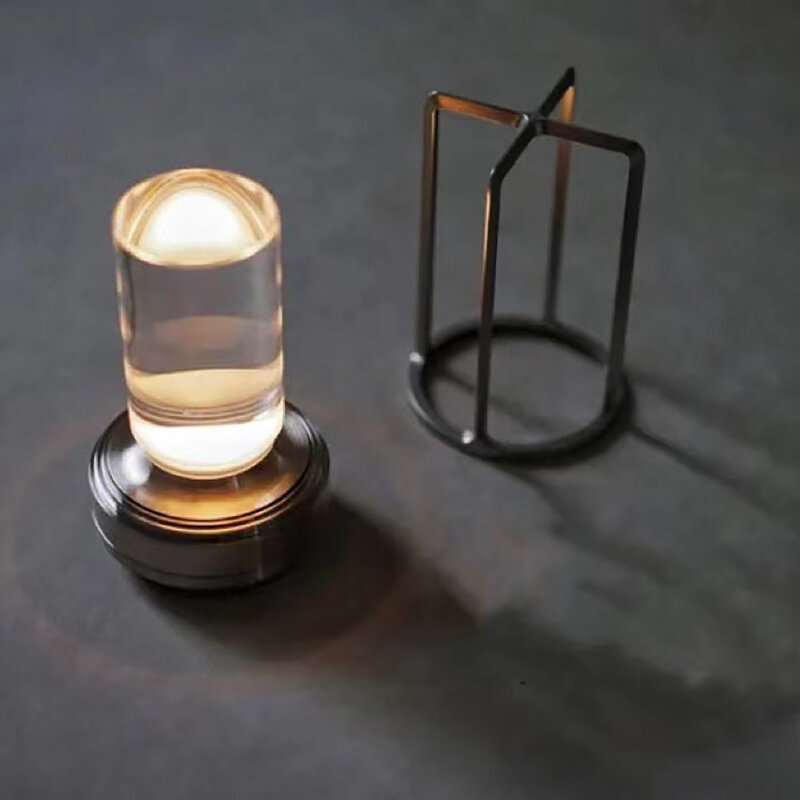 Oplaadbare Kristallen Lamp Nachtkastje Slaapkamer Led Touch Tafellamp Restaurant Decoratie Sfeer Nachtlampje