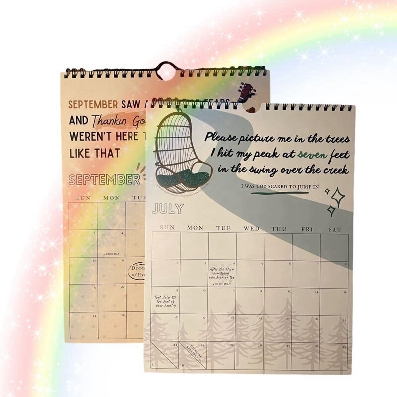 Rugindo Twenties Wall Calendar, Mensal Planner, Funny Hanging Mensal Wall Calendar, 12, 2024