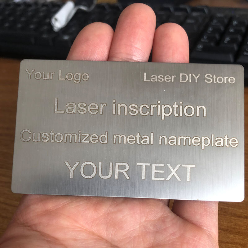 Spille personalizzabili Pin testo inciso personalizzato Logo targhetta identificativa aziendale targhetta metallica in acciaio indirizzo targa numero di porta della casa