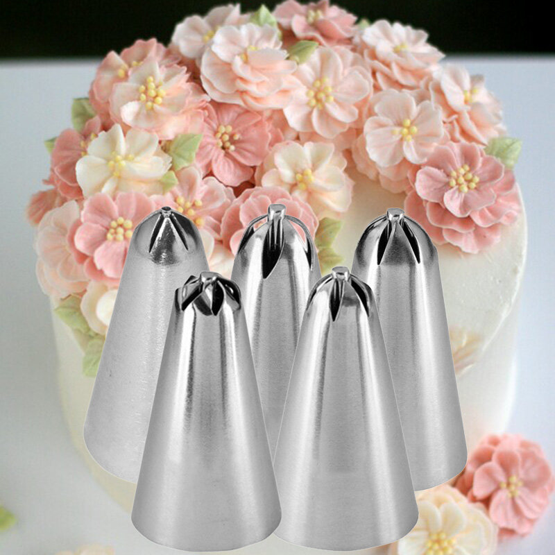 Stainless Steel Flower Icing Piping Nozzle Pastry Tips Cream Decorating Drop Flower DIY Fondant Baking Tool 129#107#131#191#224#