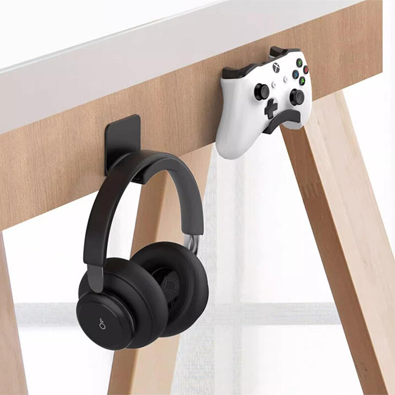 Universal Gaming Headset Stand, Gaming Controller Holder, Display Rack, Under Desk Hanger, gancho para fone de ouvido, montagem na parede