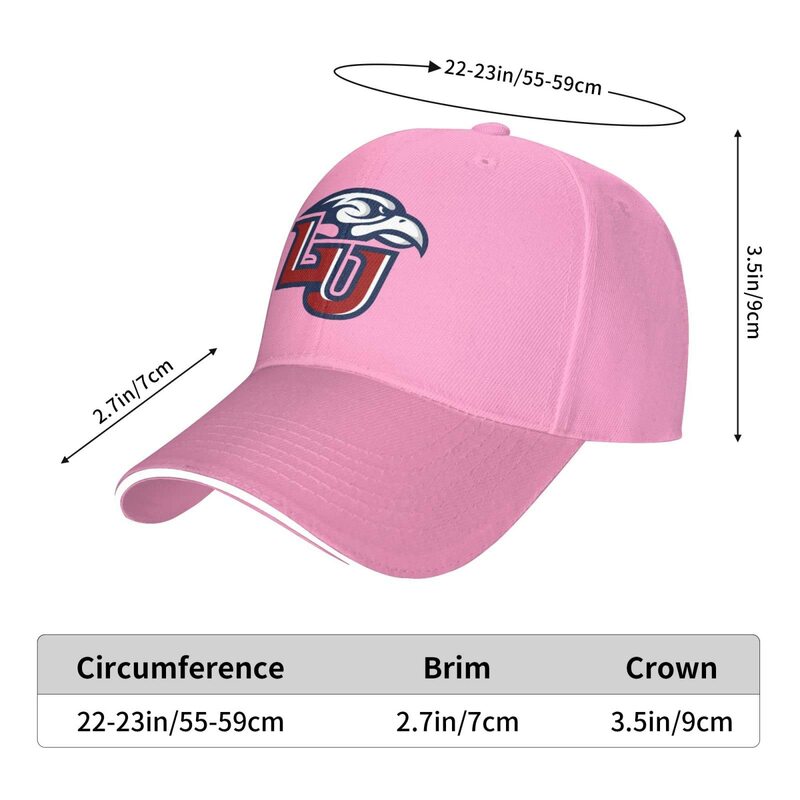 Gorra de béisbol clásica para hombre y mujer, gorro de estilo sandwichera de la Universidad Liberty, ajustable, color rosa