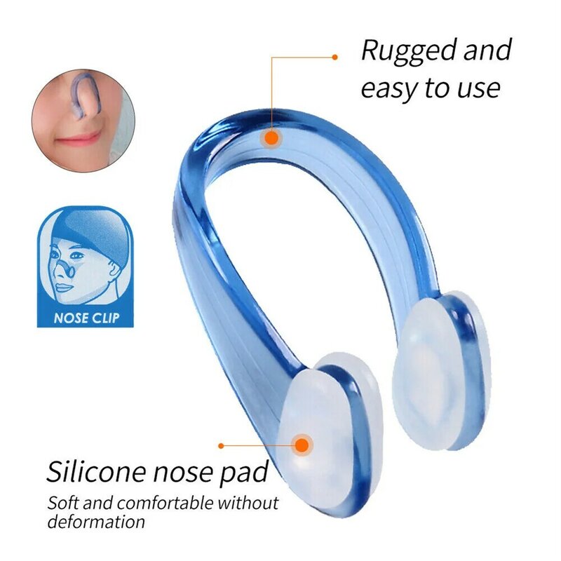 Para o esporte da água nariz clipe tampões de ouvido conjunto natação acessórios 1pc 36x20mm silicone reutilizado macio confortável para nadador