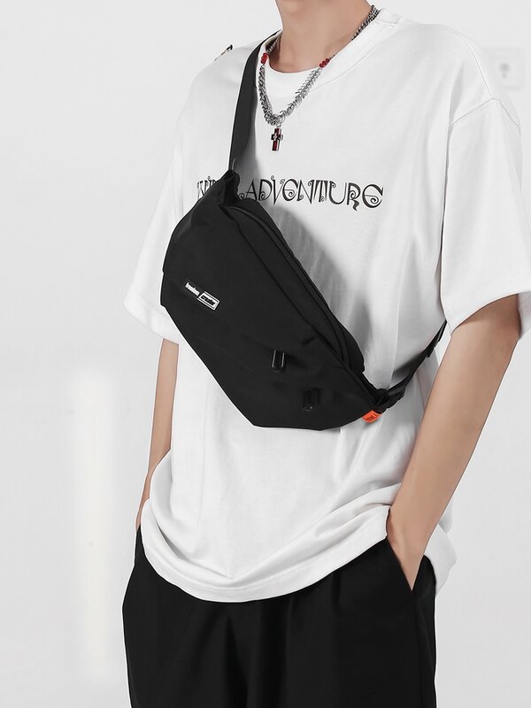 Простая нагрудная сумка, новинка 2023, индивидуальный дизайн, модная нейлоновая сумка через плечо унисекс с надписью, портативная дорожная сумка через плечо для отпуска