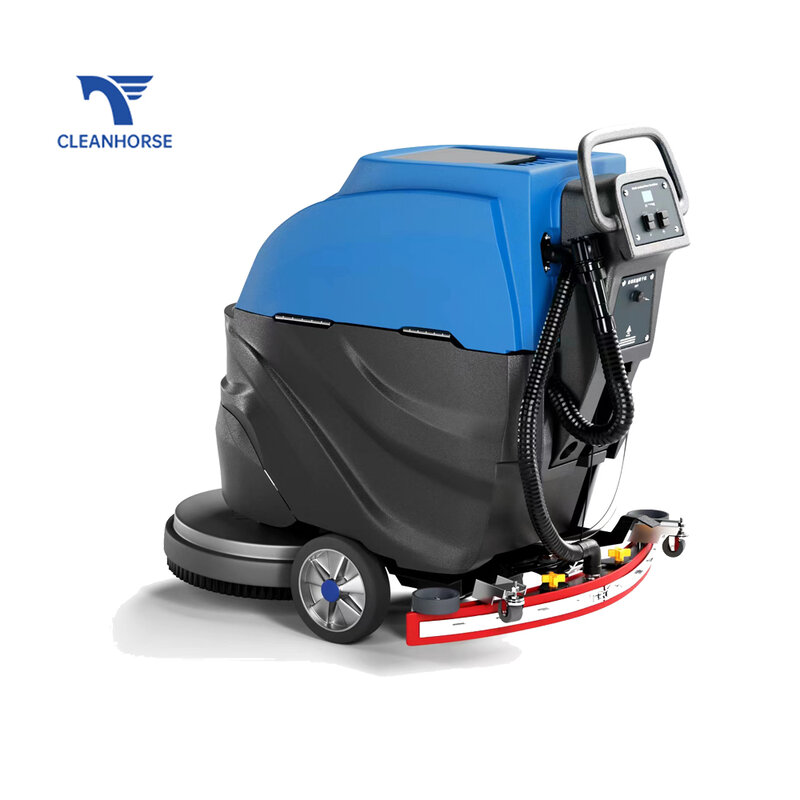 Cleanhorse เครื่องขัดพื้นสำหรับงานอุตสาหกรรมขนาดกะทัดรัดแบบใช้มือดันเดินได้