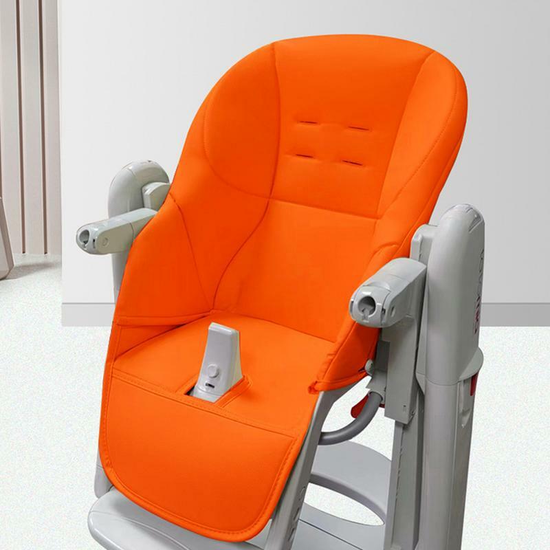 Juste de coussin de chaise haute en cuir PU et éponge, douce et confortable, siège d'enfant, facile à installer, nouveau