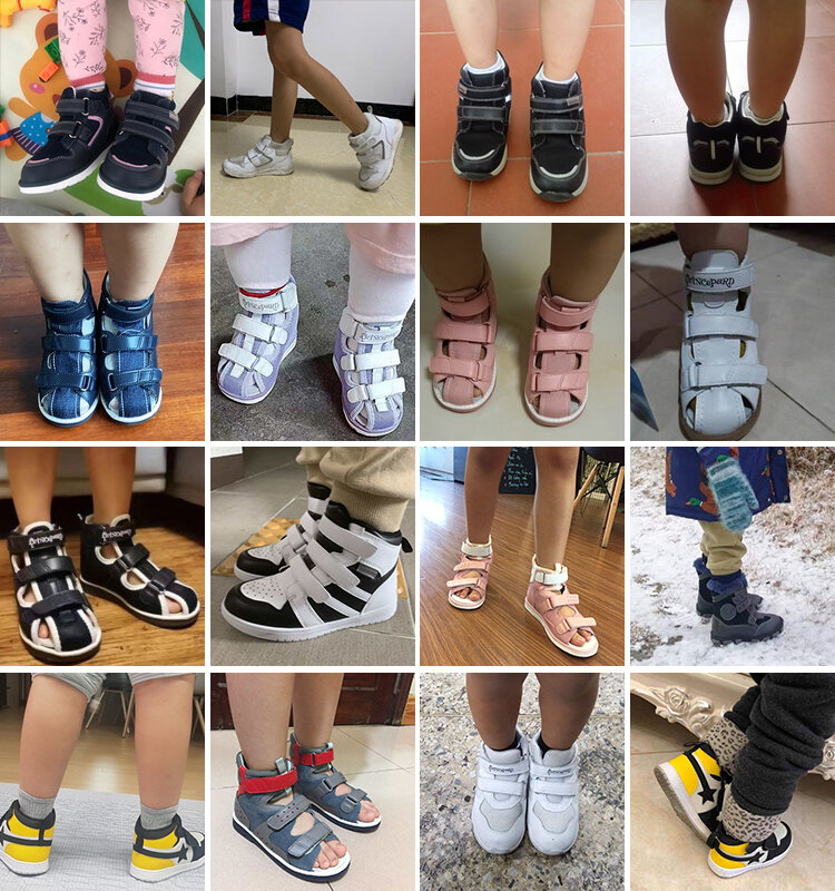 Zapatillas ortopédicas para niños, zapatos coreanos con soporte para el tobillo, Color blanco y azul marino, talla 19-37, primavera y otoño