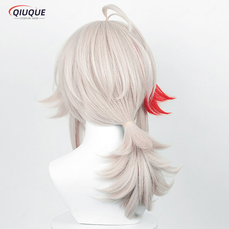 Peluca de Cosplay de Kazuha de impacto de alta calidad, peluca de Cosplay Kazuhan, cabello sintético resistente al calor, pelucas de Anime de juego de fiesta + Hairnet