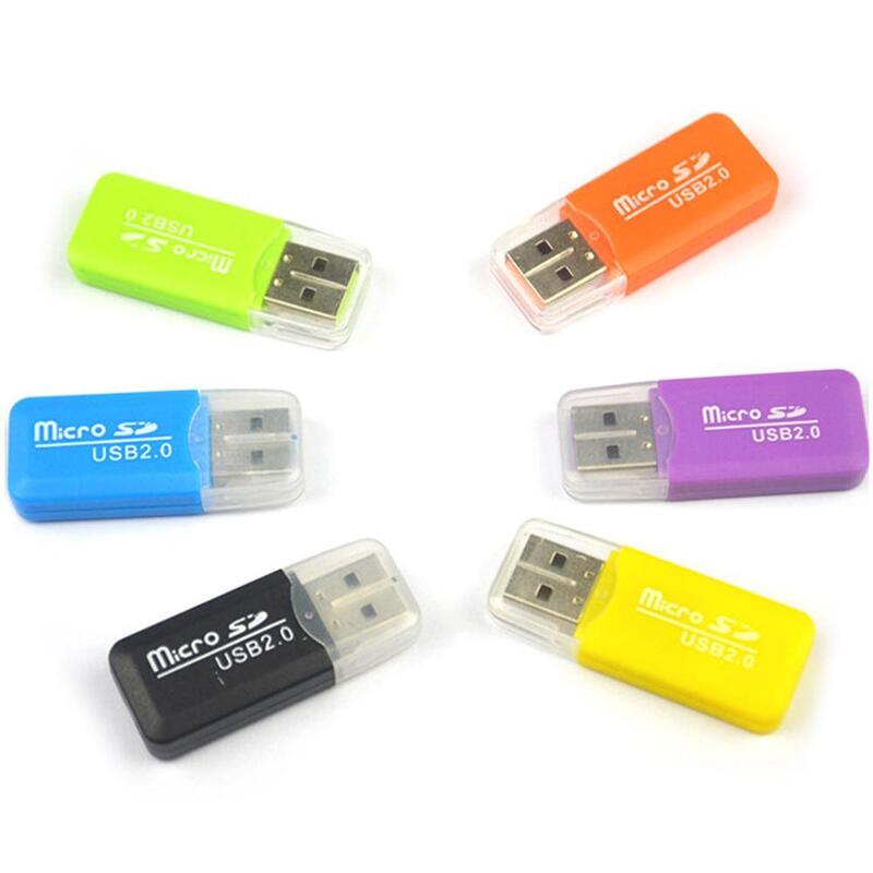 Portable USB 2.0 TF T-Flash Memory Card Reader Adapter for PC Laptop Computer Mini USB2.0 Micro SD TF Memory Card Reader