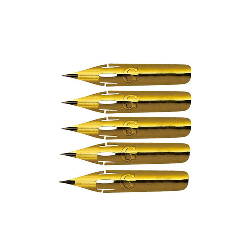 10Pc Golden G Nib Hoge Kwaliteit Merk Kalligrafie Tool Dip Pen Comics Nib Briefpapier Kantoor Schoolbenodigdheden Schrijven Gift