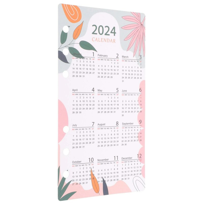 Kalender Notebook longgar daun Aksesori persediaan harian pengikat pembagi Aksesori isi ulang