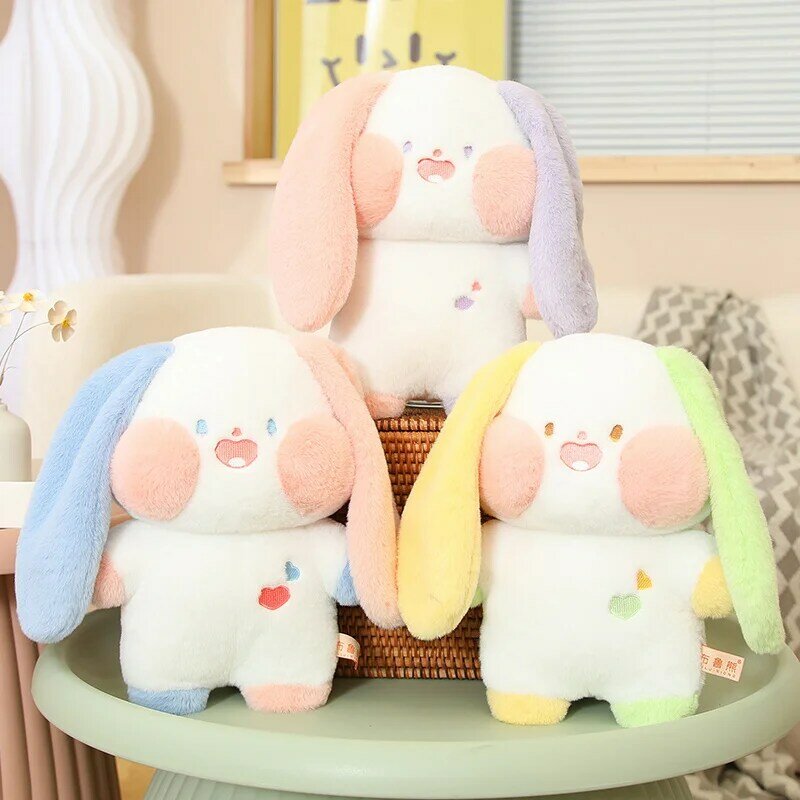 Juguete de peluche de conejo colorido Kawaii, Animal de peluche, almohada de muñeca suave Lop, juguetes para niños, regalo de cumpleaños y Navidad para niñas