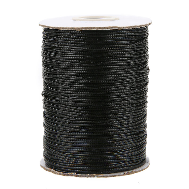 20 medidores diâmetro 1mm 1.5mm 2mm linha de cabo encerado redondo preto vermelho branco coreano corda de fio de algodão para fazer colar de jóias