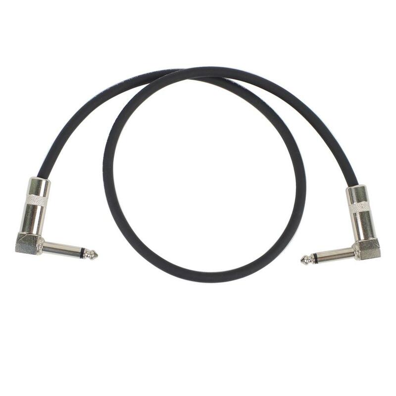 Conector de Cable de Pedal de efectos de guitarra de 60cm de longitud 6,35 Cable adaptador de enchufe de línea de cabeza redonda Dropship