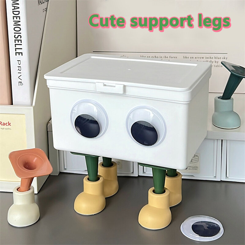 1Set Little Feet Anti-collision Doorstop Support Leg Anti-Skid Boots Garbage Can Storage Box Home Office Door Stopper Decor