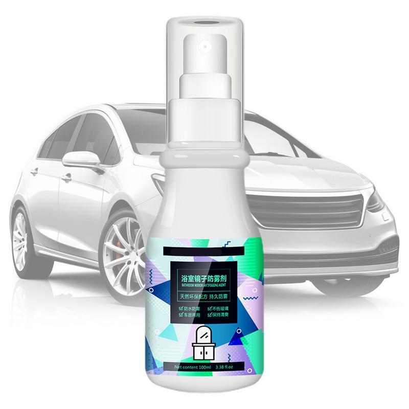 Spray anti-buée pour voiture, 100ml, solution de dél'offre buage pour pare-brise en verre, prévention du brouillard, agent de revêtement anti-buée pour l'hiver