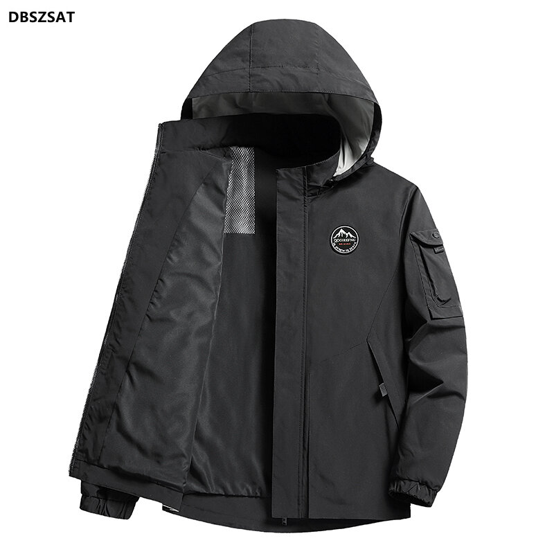 남성용 데미시즌 재킷, 부드러운 플리스, 따뜻한 2022, 가을, 방풍, 두꺼운 보온, 윈드브레이커, 블랙 코트, 남성 봄버