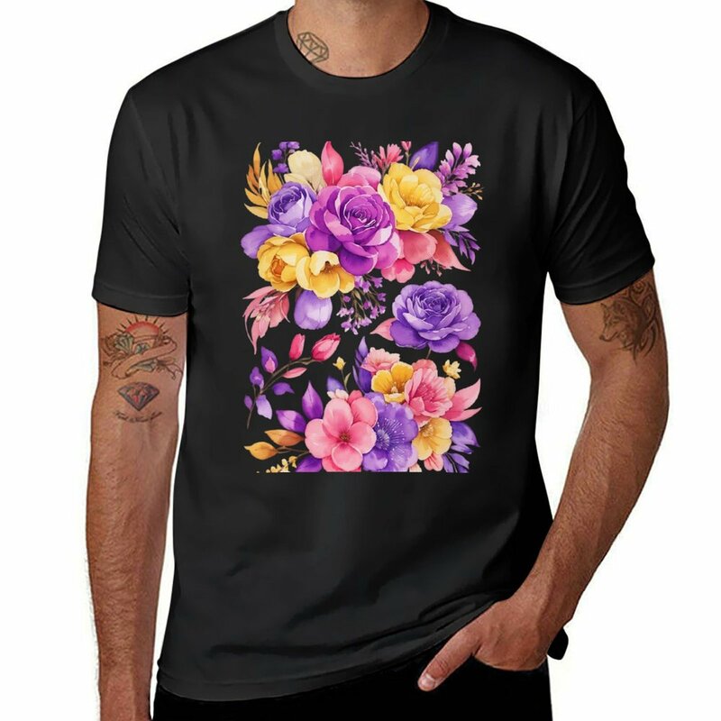 Flowers T-shirt tees plain cute clothes men t shirts