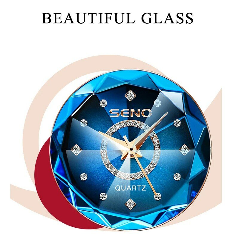 Seno Ocean Star Steel Band Dames Horloge Mode Crystal Quartz Relogio Feminino Vrouwelijke Montre Reloj Mujer Zegarek Damski