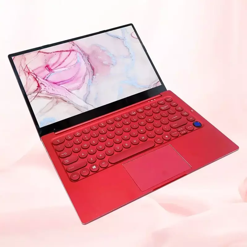 2023 4k mulher rosa laptops win11 escritório negócios 14 "notebook netbook intel celeron n5095 16 grama + 1tb wifi cor teclado retroiluminado