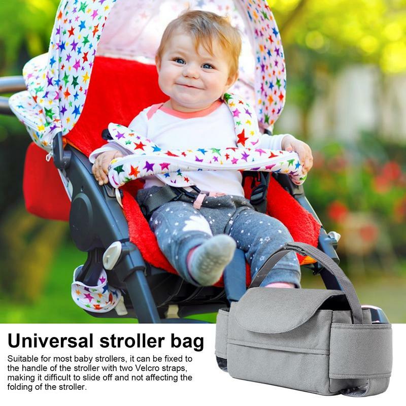 Torba na pieluchy do wózka wieloprzegródkowa torba na wózek uniwersalna i przestronna akcesoria do wózka dziecinnego do telefonów komórkowych