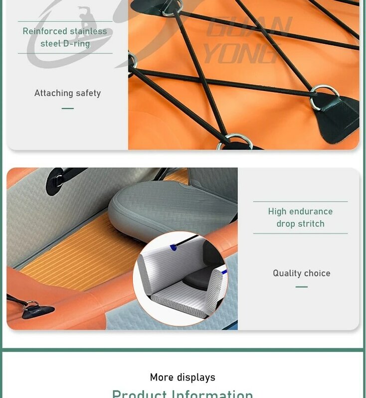 Inflatable Kayak 2 person  double seats Kayak custom fashion durable inflatable finishing boat