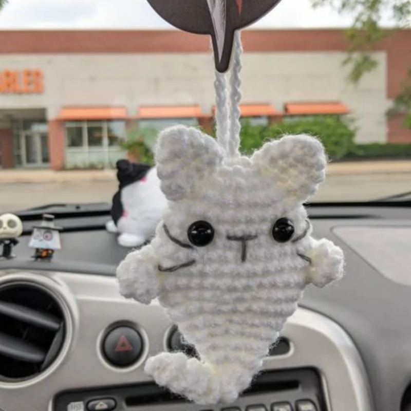 Ghost Cat Car Hanging Pendant, Espelho Retrovisor, Acessórios Do Carro, Decoração De Interiores, Auto Decor