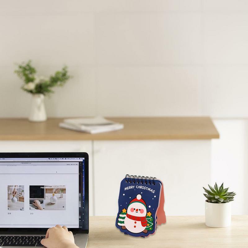 Calendario pequeño de Feliz Navidad, planificador de mesa Flexible de escritorio, multifuncional, de pie, para el hogar