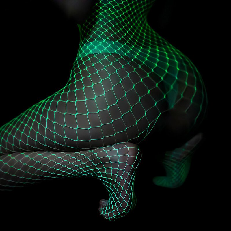 12 Styles Glow In The Dark Fishnet Bodysuit Women Sexy Open Crotch Bodystockings Hot Pole Dacne Party Club Luminous Sex Clothes