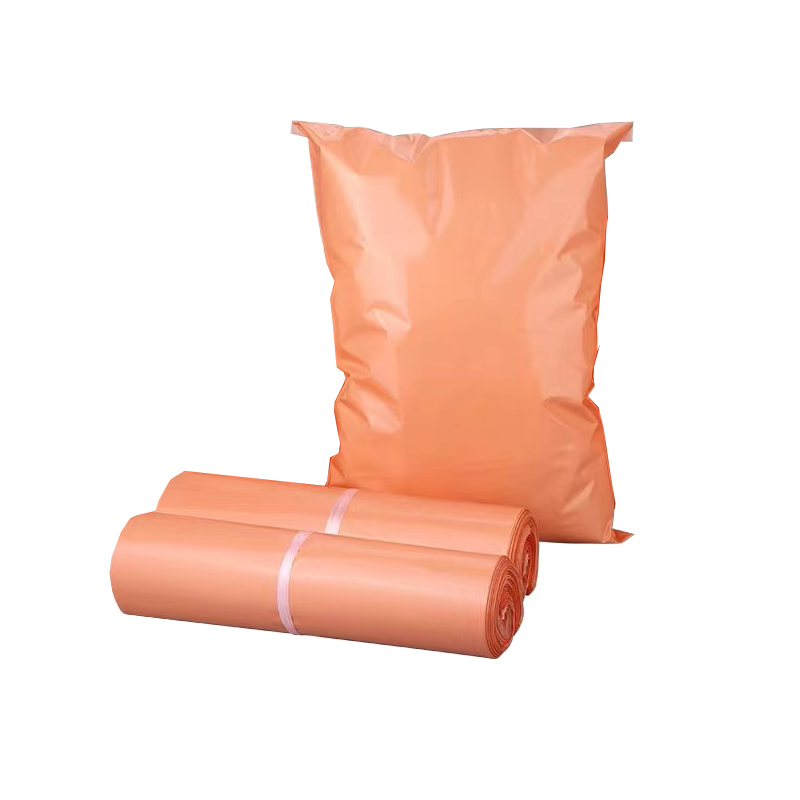 Saco plástico do transporte do envelope, sacos do transporte do cargo, sacos do armazenamento, sacos do empacotamento plástico do correio, laranja pulverulenta, 50 PCes pelo lote
