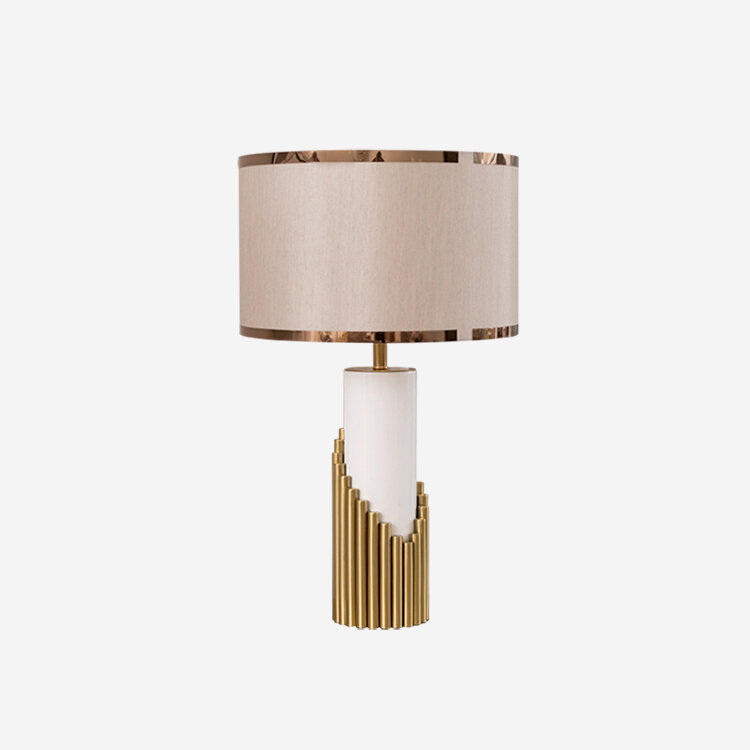 현대 미니멀리스트 원단 전등갓 장식 테이블 램프, 도매 침실 침대 옆 램프