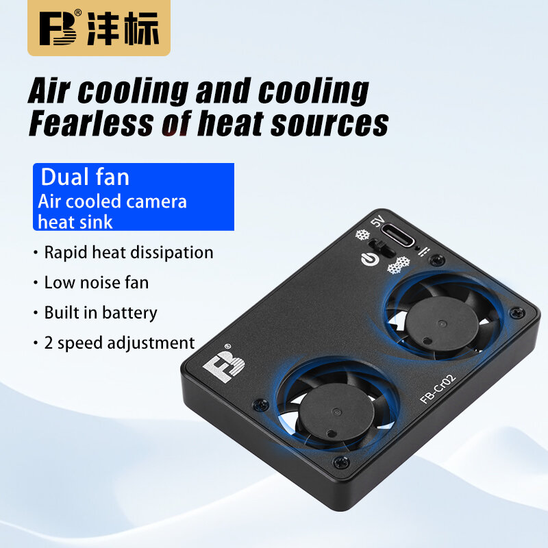 Updated Version FB-Cr02  Camera Cooling Fan Radiator 4K Recording Kit Heat Sink For Sony ZV-E1 R6 Mark II FUJIFILM XT4 Nikon