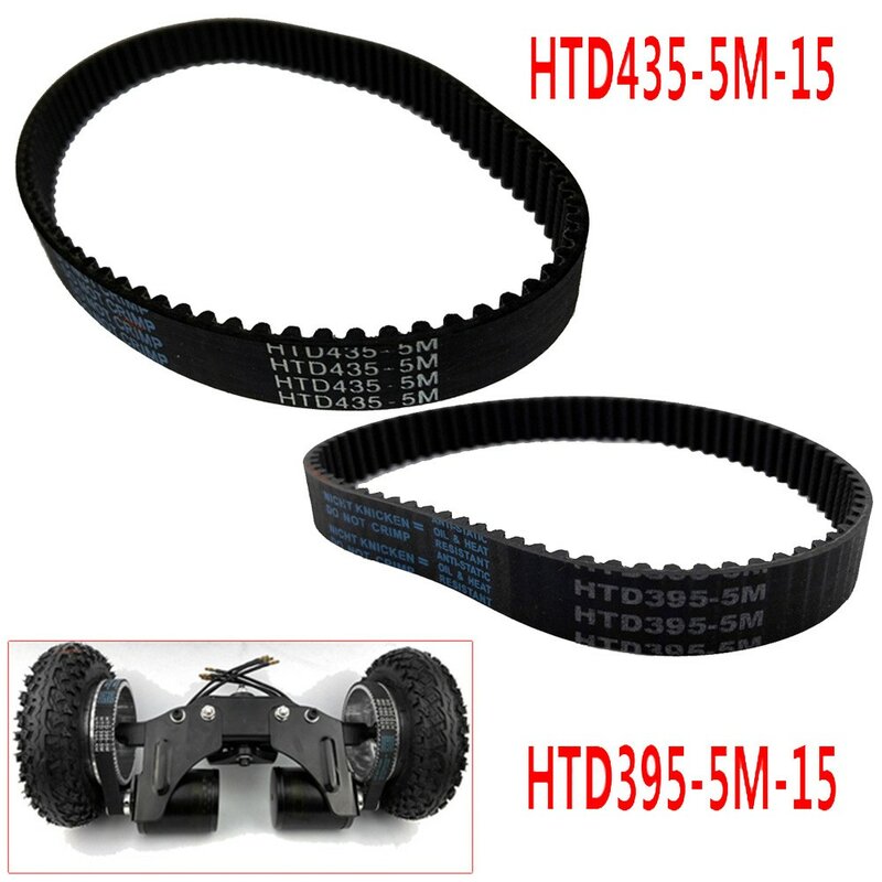 HTD5M 395 15 HTD5M 435 15 Rubber Belt 15mm Width Hassle Free Replacement for Electric Skateboard Conversion Kit