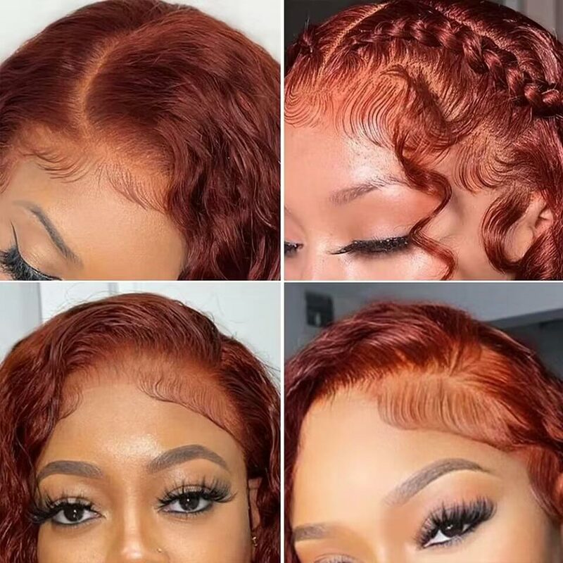 Reddisha-Peruca de cabelo humano encaracolado para mulheres, peruca frontal de onda profunda, HD Lace Front, fechamento 4x4, 13x6