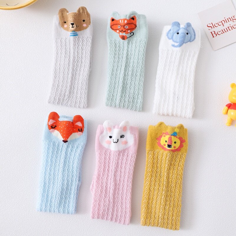 Kids Toddlers Girls Bow Knee High Long Cotton Lace Baby Socks Anti-mosquito Breathable Socks
